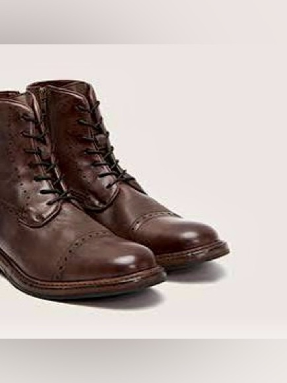 Frye Murray Leather Lace-Up Boots Brown Men’s Size 10.5 - Rare and discontinued - Picture 3 of 13